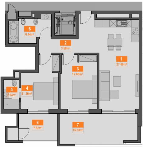 2d apartment plan