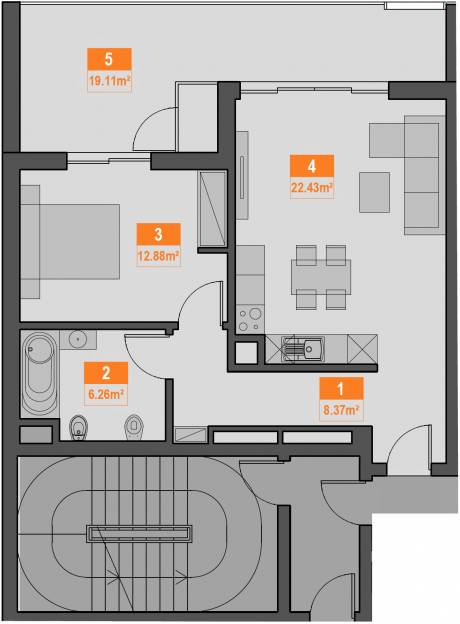 1e apartment plan