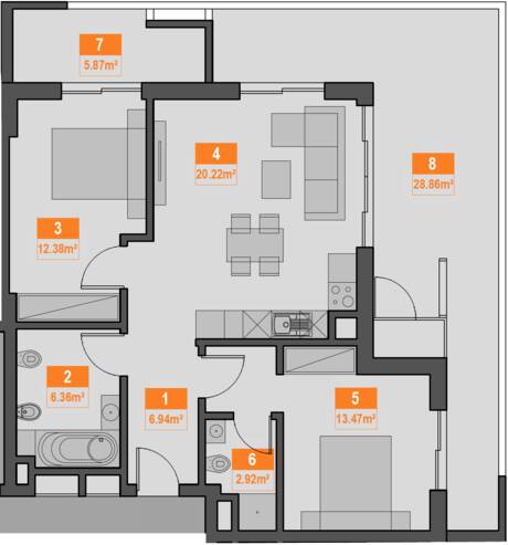 2a apartment plan