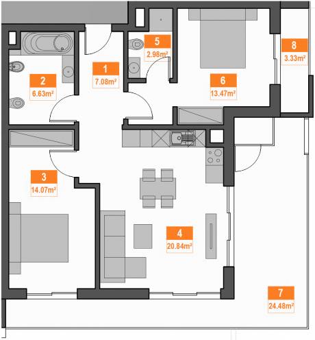 5b apartment plan